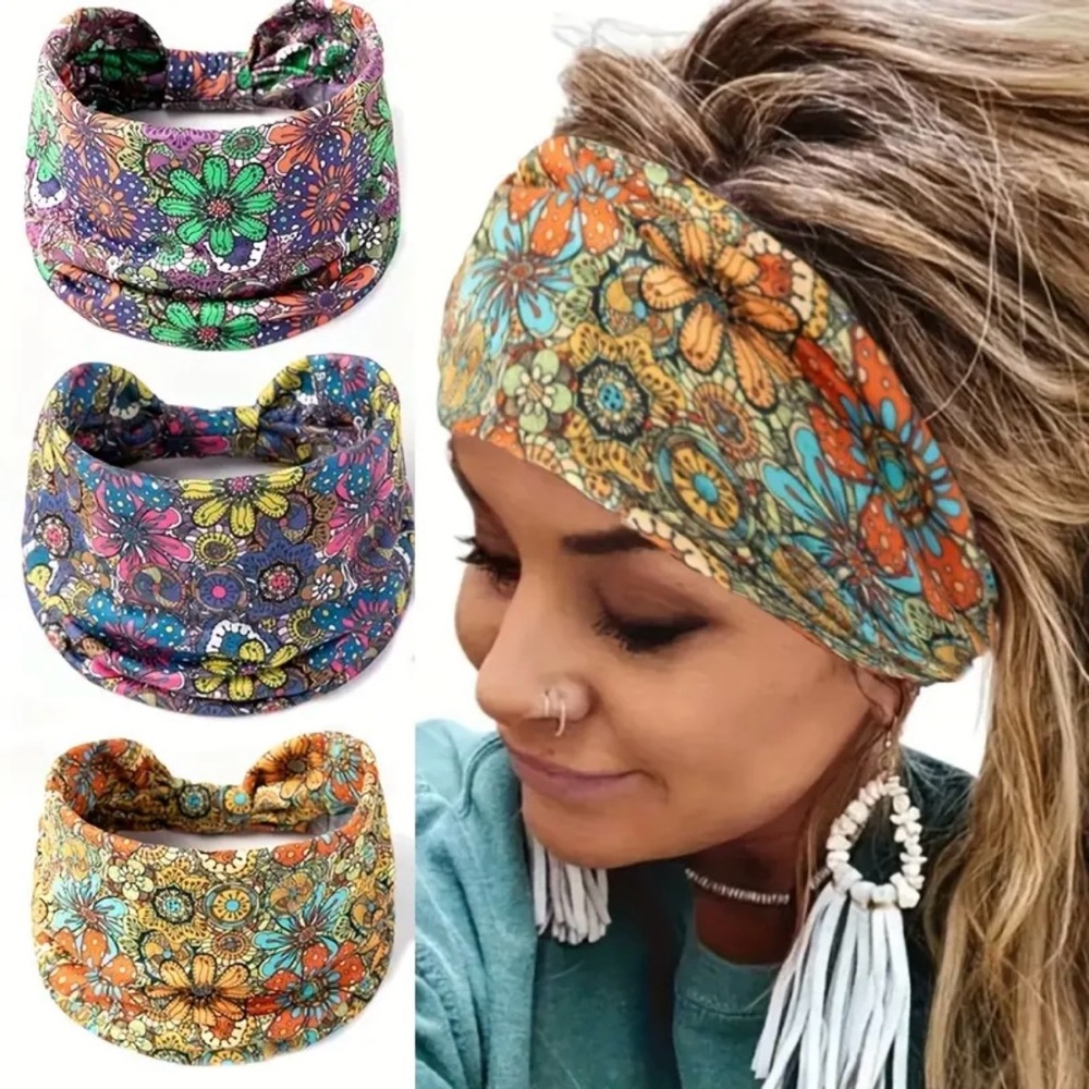 3/$45 Bohemian Festival Headbands Bandeaus One of the Hottest Hair Trends